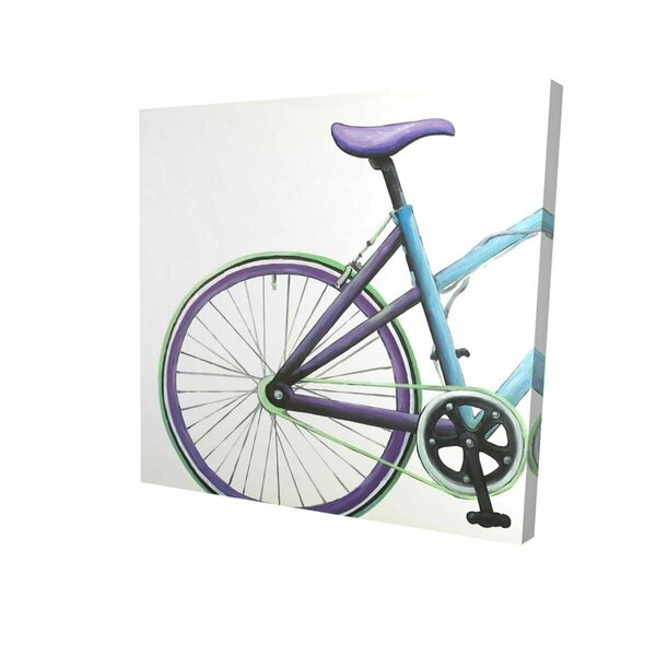 Fondo 12 x 12 in. Blue & Purple Bike-Print on Canvas FO2788059